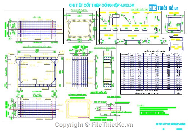 Bản vẽ,Bản vẽ chi tiết,cấu tạo,Bản vẽ cống hộp,cống đôi,Bản vẽ các loại cống hộp